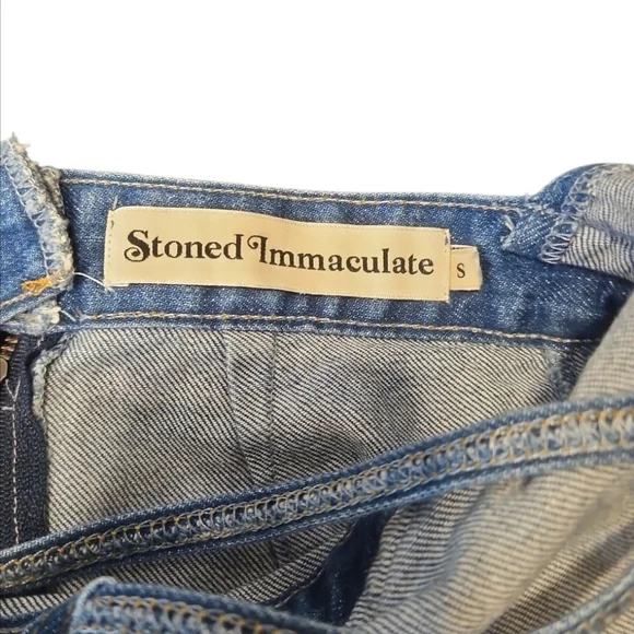 STONED IMMACULATEJean Genie Sleeveless Denim Jumpsuit in Size XS